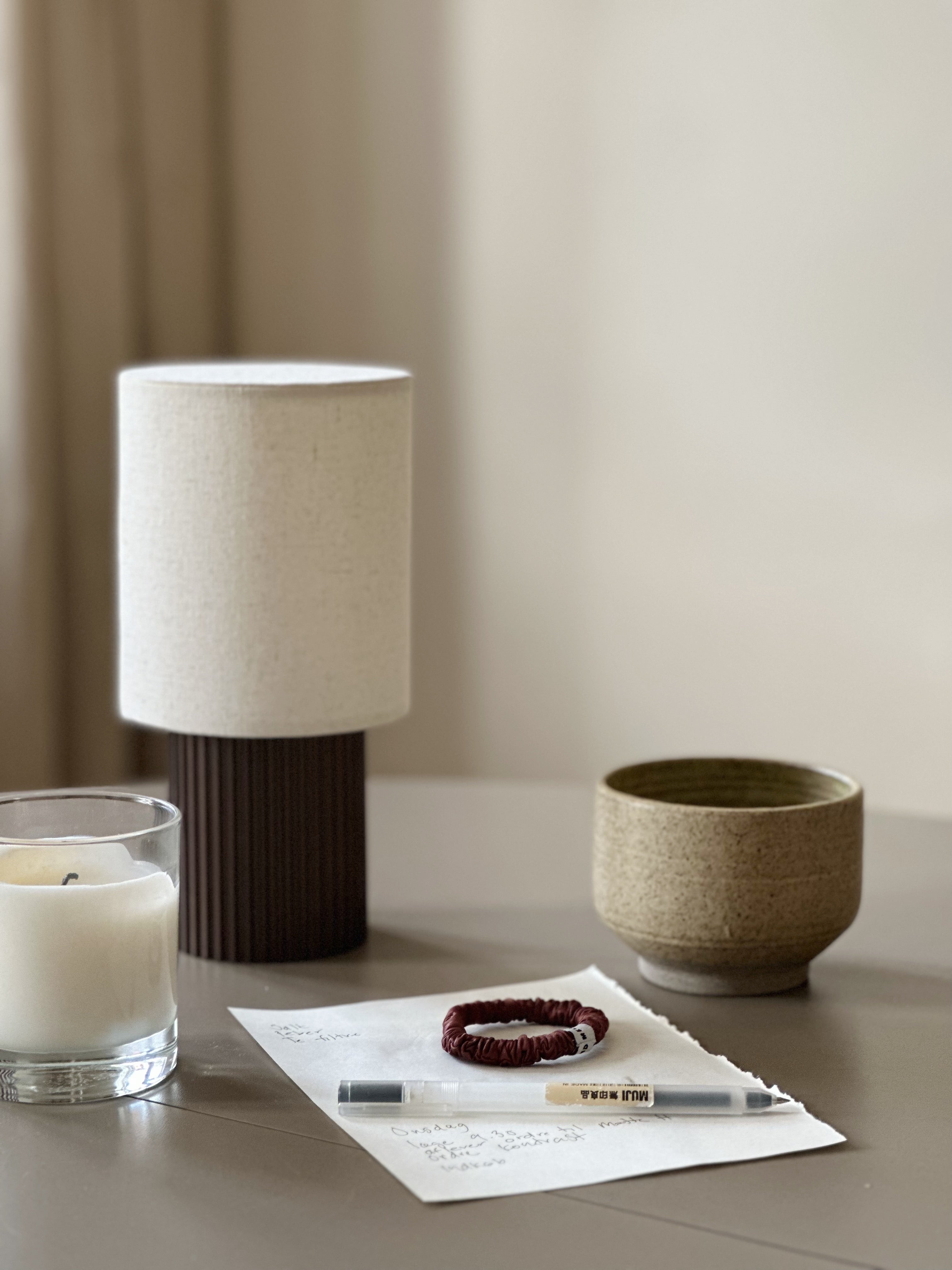 Silke scrunchie - brun